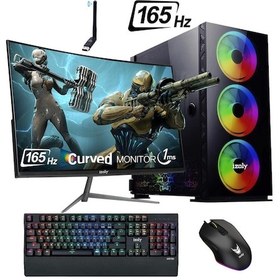Resim Izoly ST998759 i5-12400F 16 GB 256 GB M.2 NVMe GTX1660S 6 GB 24" Free Dos Masaüstü Oyuncu Bilgisayarı 