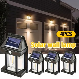 Resim 4 adet LiHangStar Güneş Duvar Işıkları Hareket Sensörü ile, Tungsten LED, 3 Aydınlatma Modu, Veranda, Veranda ve Dış Mekan Kullanımı için IP44 Yüksek Kalite, Veranda Aydınlatması | Dayanıklı Dış Mekan Aydınlatması, Dış Mekan Güneş Işıkları 