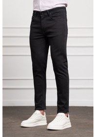 Resim Erkek Siyah Jean Slim Fit Dark Kesim Pantolon 25ms003020001 Siyah Siyah 