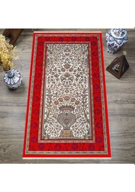 Resim Dijital Baskılı, Yıkanabilir, Yumuşak Dokulu Çocuk Ve Yetişkin Seccade S-dot-n106 Kırmızı 