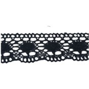 Resim Kopanaki Dantel en 5 cm Badem Model Siyah 1 Metre 