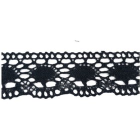 Resim Kopanaki Dantel en 5 cm Badem Model Siyah 1 Metre 