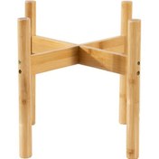 Resim Reedark Büyük Boy Doğal Bambü Bitki Rakımı - Balkon Ve Salon İçin Çevre Dost, Pratik Ve Modern Dekoratif Saksı Tahtası 