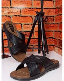 Resim Gezer Erkek Terlik Suni Deri Siyah 12598 001 