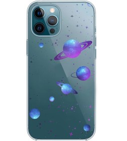 Resim mooodcase Iphone 12 Pro Max Galaxy And Stars Lens Korumalı Şeffaf Telefon Kılıfı 
