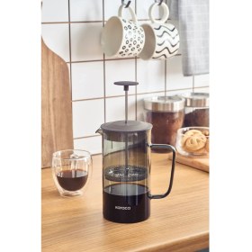 Resim UltraMint Şık Grey Valentina Borosilikat Cam French Press 1000 ml 