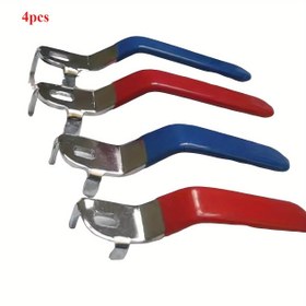 Resim 4 adet Musluk Topu Vana Gövde Kolları - Dayanıklı Demir, Kırmızı ve Mavi Ergonomik Tasarım Kolay Tutuş için, Dış Mekan Musluğu ve Hortum Bakımı, Musluk Tamiri için İdeal, Sağlam Yapı 