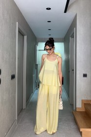 Resim Sarı Askılı Tül Modal Takım - Sarı / 38 