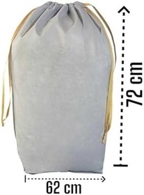 Resim Gri Büzgülü Hurç 2'Li Set Large 72X62 Cm - Taşınma Çantası - Yorgan Yastık Çamaşır Saklama Torbası 