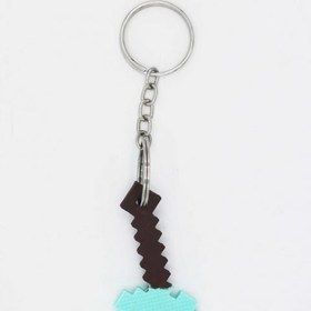 Resim Minecraft Elmas Balta Diamond Axe Figür Ekipman Anahtarlık Oyun 
