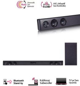 Resim LG Kablosuz üstün bas 2.1 Kanal 300w Soundbar Ses Sistemi , Optik USB -Bluetooth Kolay Bağlantı 