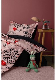 Resim Xoxo 210 Tc 83 Tel Dijital Pamuk Saten Tek Kişilik Nevresim Takımı Çok Renkli 