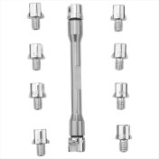 Resim Gcp Like Motosiklet Kolu Konuştu Anahtarı Cnc Ingiliz Anahtarı Takımı 5.0-6.8 Uzunluk 93MM/3.7 In Çoğu Motosiklet Lastiği Tamir Anahtarı Gümüş (Yurt Dışından) 