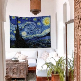 Resim The Starry Night - Yıldızlı Gece Duvar Örtüsü - 160 cm x 220 cm 