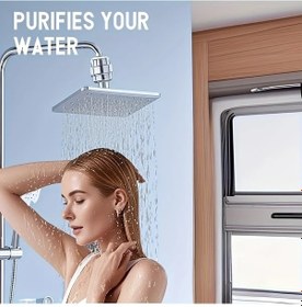 Resim Xuweiwei 1 Adet Yüksek Basınçlı Gümüş Duş Filtresi - Rv Banyo Aksesuarı Saç Ve Cilt Koruma Su Kalitesi 