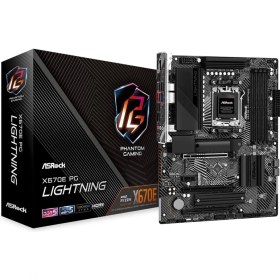 Resim Asrock X670E Pg Lightning Atx Anakart Amd Am5 Ryzen 8000 ve 7000, Ddr5, 4x M.2 Ssd, 4K 120Hz, Amd Expo, USB Type-C 