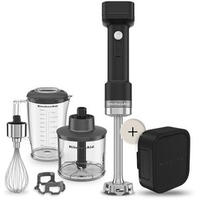 Resim KitchenAid 5KHBRV75BM Aksesuarlı El Blenderı Bataryalı Siyah 