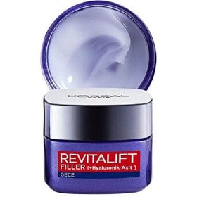 Resim L'oréal paris revitalift filler yoğun dolgunlaştırıcı yaşlanma karşıtı gece kremi 50ml - hyaluronik asit 