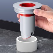 Resim Koku Önleyici Lavabo Tıpası - Banyo ve Mutfak Giderleri için Ergonomik Saplı Dayanıklı Plastik Sızdırmaz Tıp, Beyaz & Kırmızı Tasarım, Kanalizasyon Gazları ve Kukulları Önler 