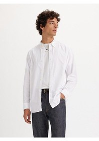 Resim Levis Logo İşlemeli Erkek Rahat Gömlek Authentıcbuttondownbrıghtwhıte A7210-0000-12455 Beyaz 