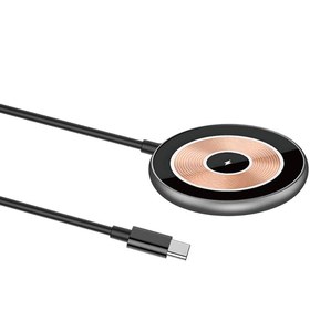 Resim Wiwu Wi-W007 15W Hızlı Şarj Özellikli M-safe PD Wireless Şarj Aleti - Gri 
