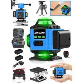 Resim Normadia Dijital 128 Vf 12 Köşe Otomatik Hizalama Lazer Metre 360° Kumandalı 