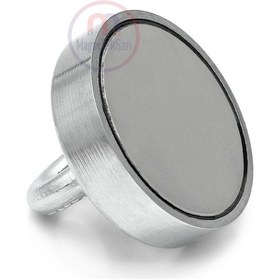 Resim Ø80 Mm Fishing Magnet - Kancalı Kurtarma Mıknatısı - Neodyum Deniz Mıknatısı - Halkalı Mıknatıs - 175 Kg Taşıma Gücü 
