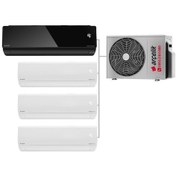 Resim Arçelik 4+1 Inverter 12 BTU Siyah 9+9+9 BTU Beyaz + 24000 BTU Dış Ünite Duvar Tipi Karma Multi Sistem Klima 