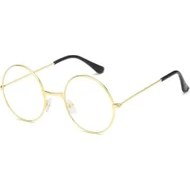 Resim Aspata Store John Lennon Tarzı Gold Çerçeveli Şeffaf Gözlük 