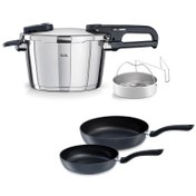 Resim Fissler Vitaquick Edition 4,5 Litre Düdüklü Tencere + Tava Set 