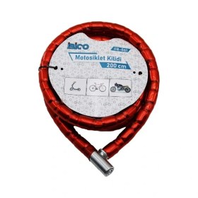 Resim Aydogan's Kırmızı Motor Bisiklet Kilidi 22 mm x 200 cm 