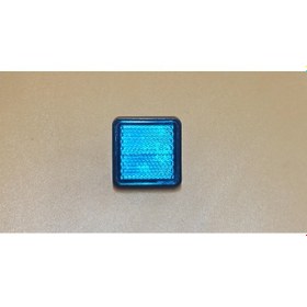 Resim Kare Şeklinde Mavi Reflektör 6mm Vidalı Plastik 2 Adet 