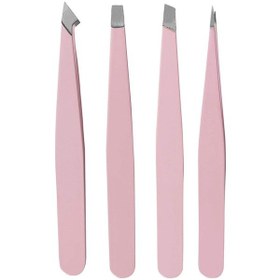 Resim Soulader Profesyonel 4'lü Kaş Ve Cilt Bakım Cımbız Seti - Farklı Açılı Ve Sivri Uçlu Modeller - Şık Ve Koruyucu Kılıf Hediyeli 