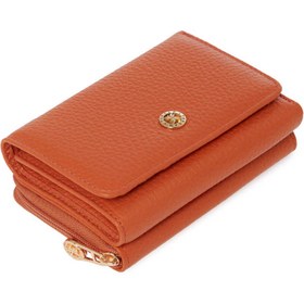 Resim Turuncu Deri Kadın Cüzdan - S1CB00005798-J35 
