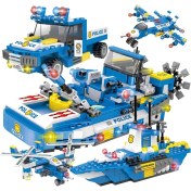 Resim Sanlindousanlindou Gemi/Araba/Helikopter Yapı Taşı Seti - Çok Renkli (Yurt Dışından) 