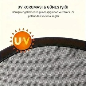 Resim Uv Korumalı 2 Adet Araç Yan Cam Güneşlik Sineklik 65X38CM Araç Yan Cam Güneşlik Araç Perdesi 
