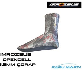 Resim İmrozsub 5.5mm Open Cell Dalış Çorabı 