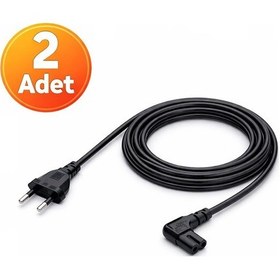 Resim 2 Adet - 90 Derece L Uç Teyp Radyo Fişi Ps5 Ps4 Ps3 Xbox One S X Power Güç Kablosu - 1.5m 