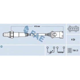 Resim Fae OKSIJEN SENSORU C2 C3 II C3 III C3 PLURIEL NEMO FIORINO BIPPER P206 P206+ (T3E) PLUS P207 P1007 PART 