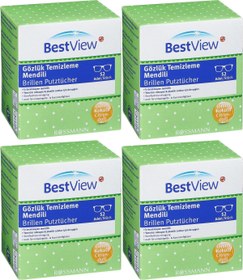 Resim Bestview Gözlük ve Cam Ekran Temizleme Mendili 208 Adet 4 Kutu 