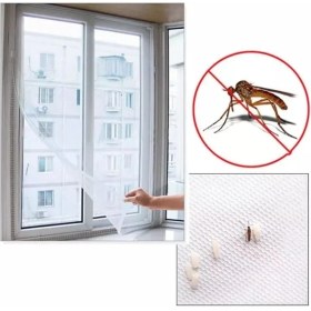 Resim Omak - Sineklik Yıkanabilir Pencere Sinekliği Cırt Bantlı Yapışkanlı 130 cm x 150 cm 6'lı 