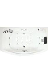 Resim Beverly Hılls Jakuzi 170x100x80 H:55 Romantic Hidromasaj Sistemli Küvet (Gövde + Metal Ayak + Ön-yan Panel) 