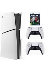 Resim Sony Playstation 5 slim cd cfı-2116 EN YENİ versiyon. + 2 Dualsense + fc26 ( İTHALATÇI GARANTİLİ ) 
