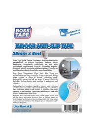 Resim Boss Tape İç Mekan Ev Ofis Merdiven Kaydırmaz Bant Şeffaf En:25mm Boy:5mt 