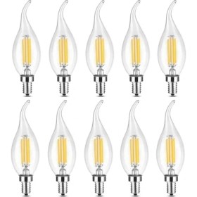 Resim Uzm Light Horoz LED Ampul Kıvrık Rustik 6W 3000KL 700LM E14 ( Flament-Flame ) 