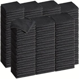 Resim Ultra-Yumuşak Mikrofiber Temizlik Havluları - Hafif, Kare, Siyah, Araba Detayları ve Ev Kullanımı için Mutfak, Banyo, Yatak Odası ve Oturma Odası için İdeal, 180 gram/m², Ev Temizliği Temel Gereksinimleri | Mikrofiber Havluları | Dayanıklı Temizlik Bezleri, Temizlik Malzemeleri 