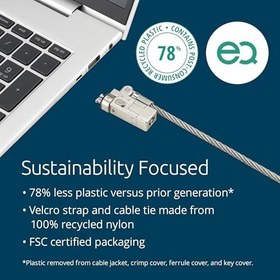 Resim Kensington EQ Slim Nanosaver 2.0 Anahtarlı Kilit 