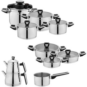 Resim Schafer Premium Çelik Çeyiz Seti 18 Parça-ınox Inox 