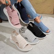 Resim Kadınlar için Yazlık Plaj Koşu Sandaletleri - Yumuşak Mikrofiber Astarlı ve Hafif Kumaş Üstü ile Nefes Alabilir Açık Burunlu Kayma-Üstüne Ayarlanabilirler, Yüzme, Yürüyüş, Günlük Giyim İçin (4 Renk: Pembe, Lacivert, Siyah, Bej) 