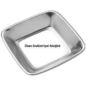 Resim ÖZEN ENDÜSTRİYEL MUTFAK Çelik 18/10 Krom Ekmek Sepeti Ekmeklik Paslanmaz Çelik 22*22*4cm 